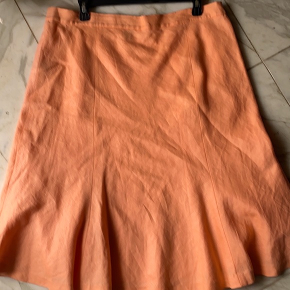 CHAPS Women’s Soft Orange Linen Skirt 14 - Picture 15 of 16